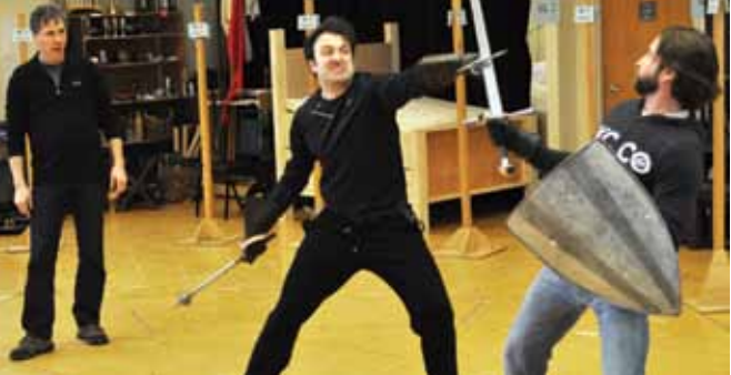 Rehearsing The Douglas Rep Rehearsal for Henry IV Part 1&2 at Shakespeare Theatre Company, Washington, DC, directed by Michael Kahn with Joel David Santner